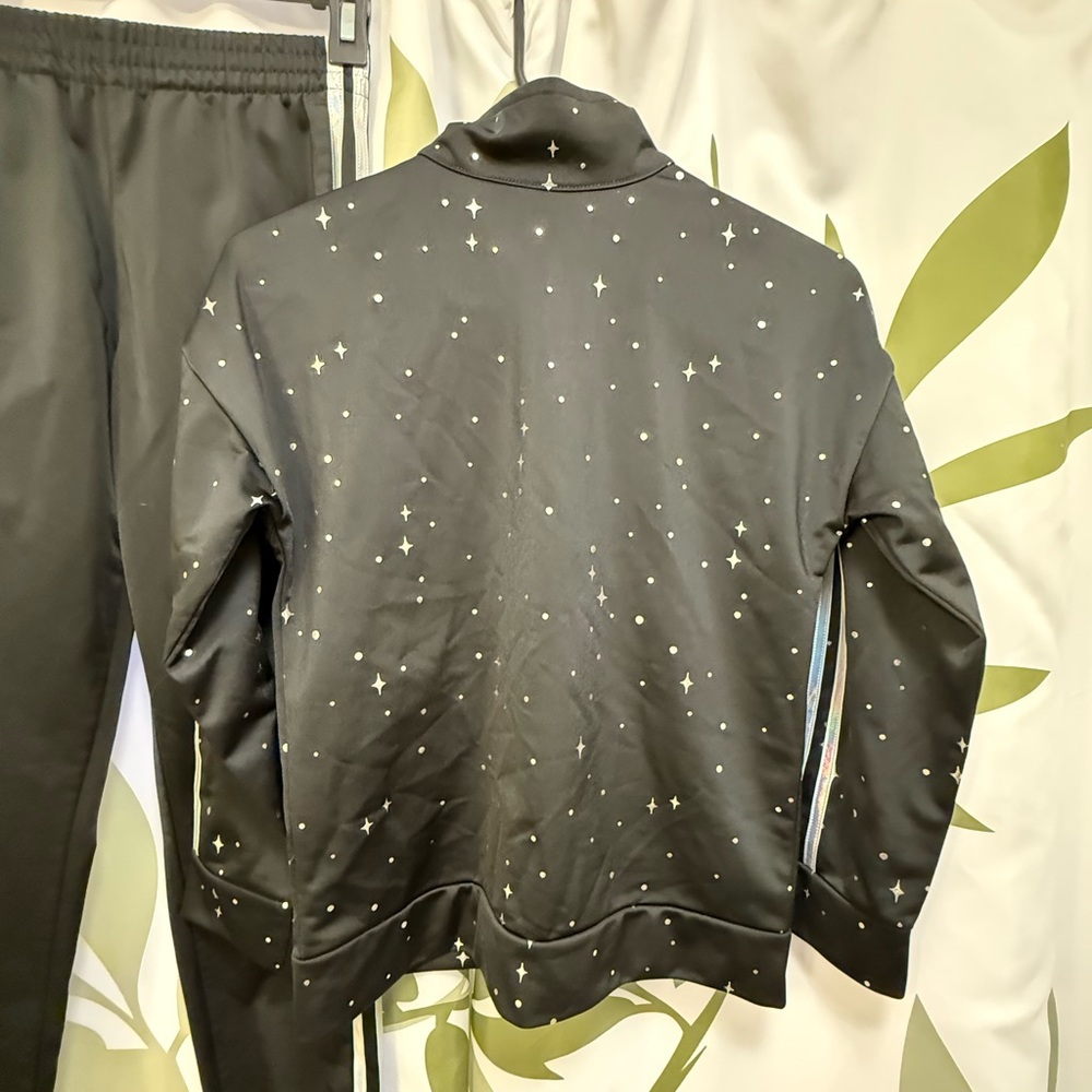 adidas Kids Black Tracksuit with White Accents - Picture 4 of 8
